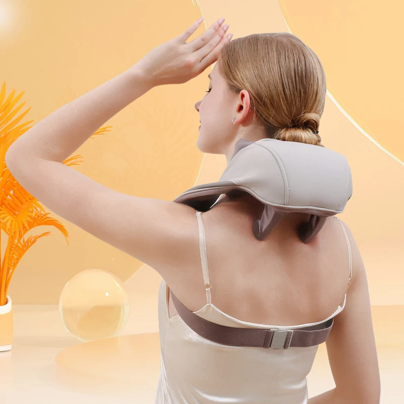 NovaMasssage Neck and Back Massager Wireless Electric Deep Tissue 5D Kneading Massage Pillow